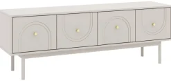 Lowboard MAZOMA Eiche Kaschmirgrau Nachbildung gold Optik B/H/T: ca. 154x53,5x39 cm