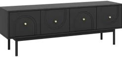 Lowboard MAZOMA schwarz gold Optik B/H/T: ca. 154x53,5x39 cm