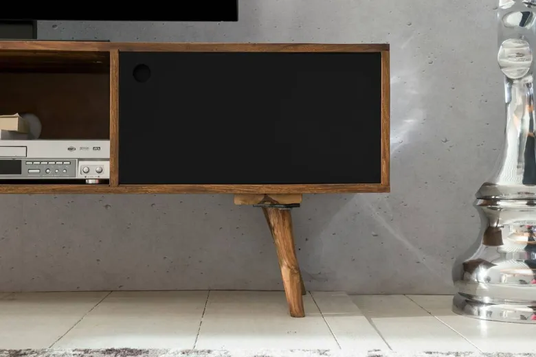 Lowboard natur schwarz B/H/T: ca. 140x45x35 cm