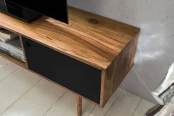 Lowboard natur schwarz B/H/T: ca. 140x45x35 cm