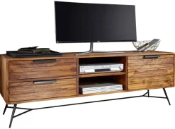 Lowboard natur schwarz lackiert B/H/T: ca. 160x54x40 cm