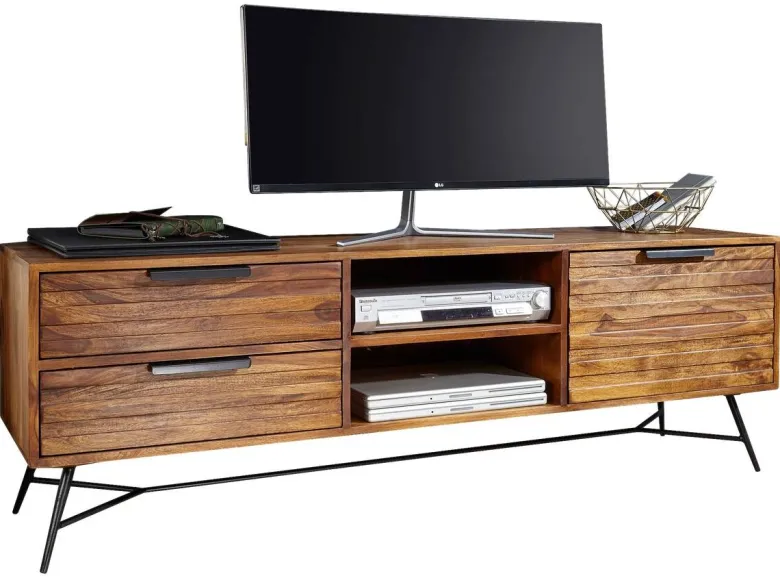 Lowboard natur schwarz lackiert B/H/T: ca. 160x54x40 cm