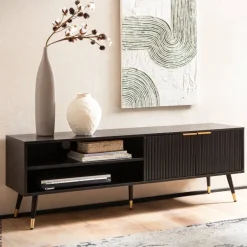 Lowboard schwarz B/H/T: ca. 150x51x39 cm