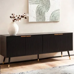 Lowboard schwarz B/H/T: ca. 150x60x39 cm