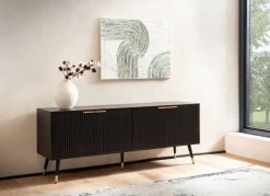 Lowboard schwarz B/H/T: ca. 150x60x39 cm