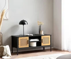 Lowboard schwarz Eiche Optik B/H/T: ca. 110x48x40 cm