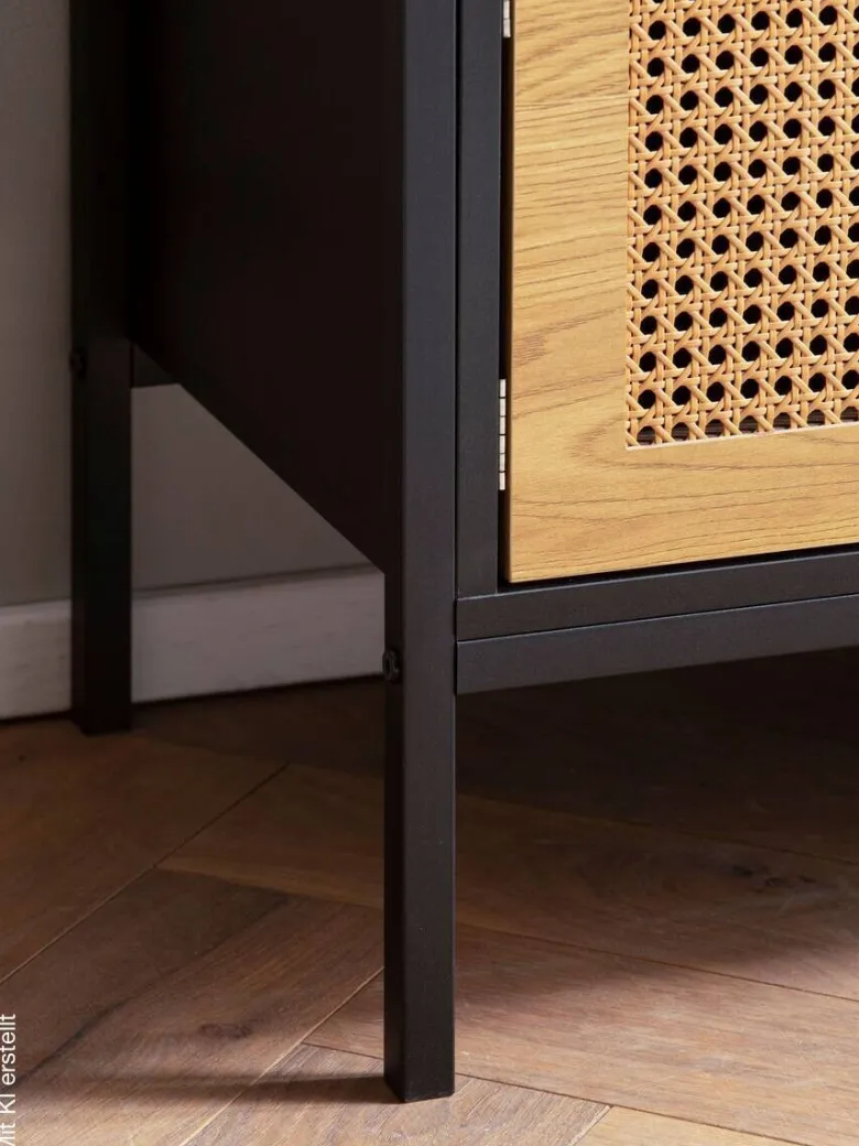 Lowboard schwarz Eiche Optik B/H/T: ca. 110x48x40 cm