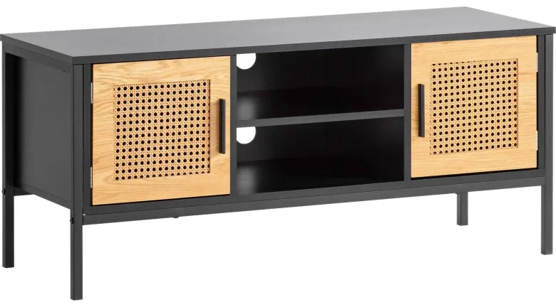 Lowboard schwarz Eiche Optik B/H/T: ca. 110x48x40 cm