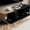 Lowboard schwarz Eiche Optik B/H/T: ca. 150x40x40 cm