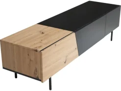 Lowboard schwarz Eiche Optik B/H/T: ca. 150x40x40 cm