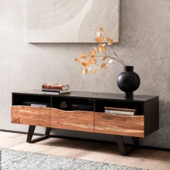 Lowboard schwarz lackiert B/H/T: ca. 140x50x40 cm