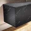 Lowboard schwarz Marmor Optik B/H/T: ca. 160x30x30 cm