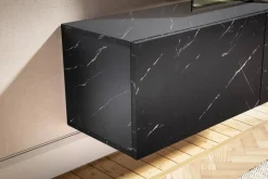 Lowboard schwarz Marmor Optik B/H/T: ca. 160x30x30 cm