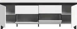 Lowboard Tomasa weiß schwarz B/H/T: ca. 188x65x36 cm