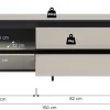 Lowboard Tron Kaschmirgrau Nachbildung schwarz B/H/T: ca. 150x62x38 cm