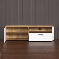 Lowboard Vitoria weiß Eiche Evoke Coast Nachbildung B/H/T: ca. 170x50x42 cm