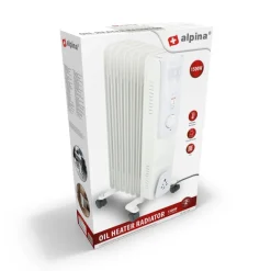 Ölradiator weiß Metall B/H/L: ca. 23,5x55x33 cm ca. 1500 W