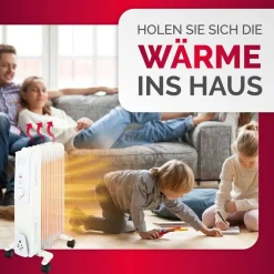 Ölradiator weiß Metall B/H/L: ca. 23,5x55x33 cm ca. 1500 W
