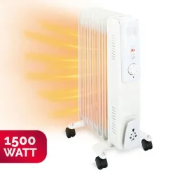 Ölradiator weiß Metall B/H/L: ca. 23,5x55x33 cm ca. 1500 W
