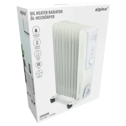 Ölradiator weiß Metall B/H/T: ca. 40x55x23,5 cm ca. 2000 W