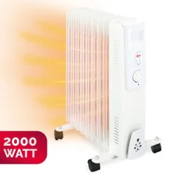 Ölradiator weiß Metall B/H/T: ca. 40x55x23,5 cm ca. 2000 W