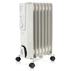 Ölradiator weiß Metall Kunststoff B/H/L: ca. 25x41x63 cm ca. 1500 W