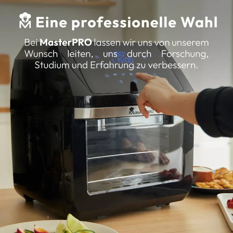 MASTERPRO Heißluftfritteuse BGMP-9310 Rocket schwarz Kunststoff B/H/T: ca. 37,5x43x37,5 cm ca. 11 l