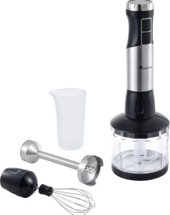 MASTERPRO Stabmixer-Set BGMP-9126 Foodies schwarz silber Edelstahl Kunststoff B/H/T: ca. 25,5x26x12,5 cm