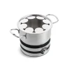 Mauviel 1830 Fondue Set silber Metall B/H/L: ca. 27x20x27 cm