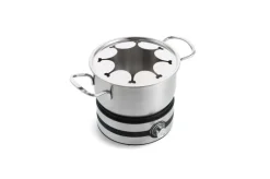 Mauviel 1830 Fondue Set silber Metall B/H/L: ca. 27x20x27 cm