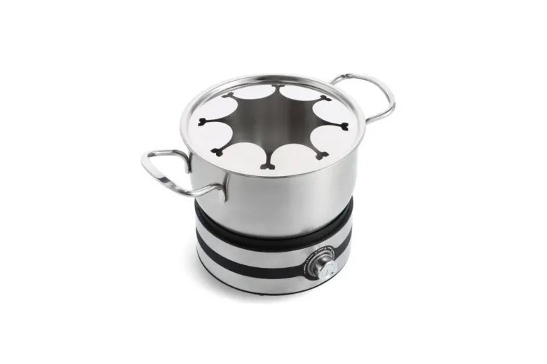 Mauviel 1830 Fondue Set silber Metall B/H/L: ca. 27x20x27 cm