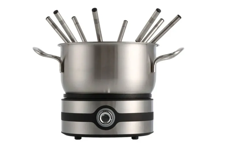 Mauviel 1830 Fondue Set silber Metall B/H/L: ca. 27x20x27 cm