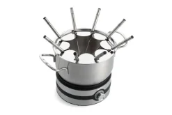 Mauviel 1830 Fondue Set silber Metall B/H/L: ca. 27x20x27 cm