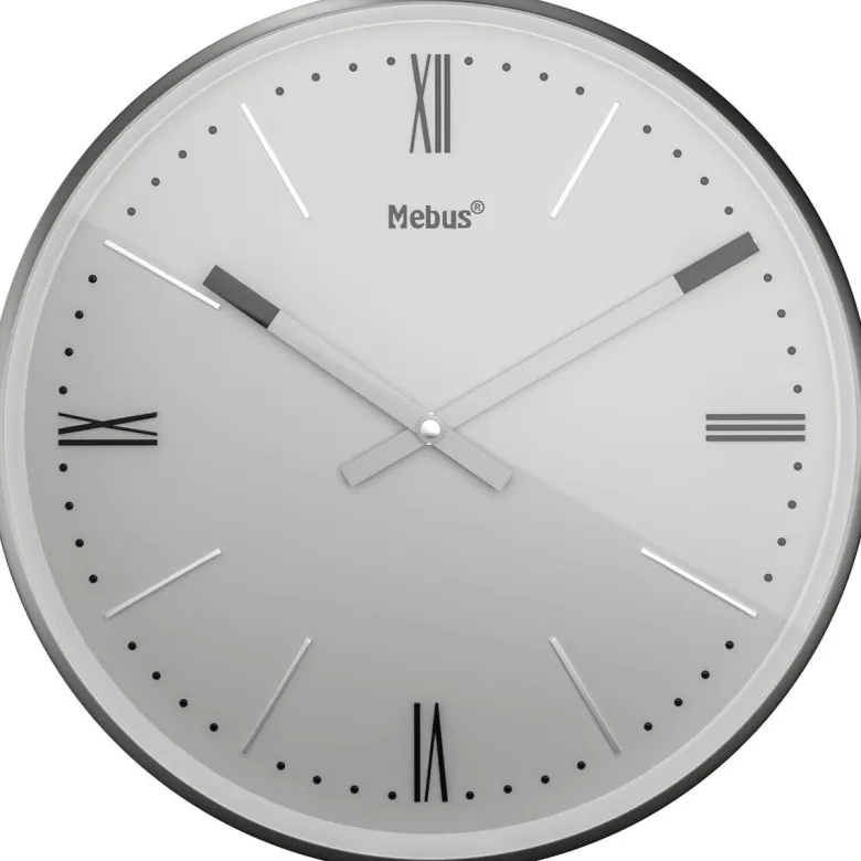 Mebus Wanduhr anthrazit D: ca. 25 cm