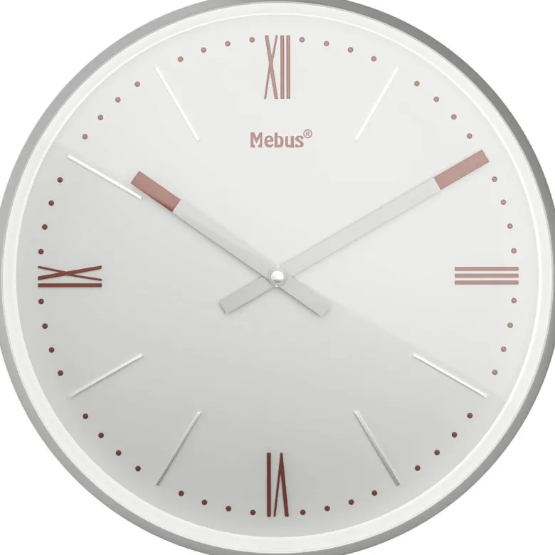 Mebus Wanduhr grau D: ca. 25 cm