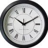 Mebus Wanduhr schwarz B/H/L: ca. 5,5x25x25 cm