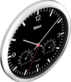 Mebus Wanduhr schwarz D: ca. 25 cm