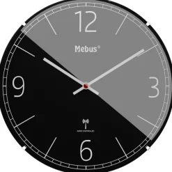 Mebus Wanduhr schwarz D: ca. 30 cm