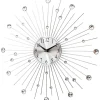 Mebus Wanduhr silber B/H/L: ca. 4x50x50 cm
