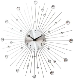 Mebus Wanduhr silber B/H/L: ca. 4x50x50 cm