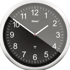 Mebus Wanduhr silber D: ca. 25 cm