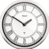 Mebus Wanduhr silber D: ca. 25 cm