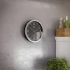 Mebus Wanduhr silber D: ca. 25 cm