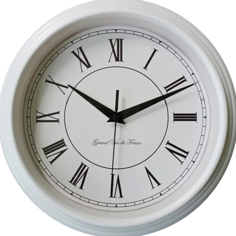 Mebus Wanduhr weiß B/H/L: ca. 5,5x25x25 cm