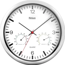Mebus Wanduhr weiß D: ca. 25 cm