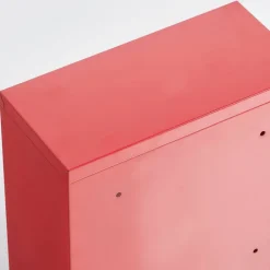 Medizinschrank rot Metall B/H/L: ca. 12x45x25 cm