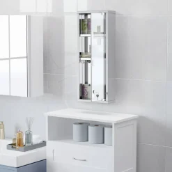 Medizinschrank silber Polypropylen B/H/L: ca. 12x20x58 cm