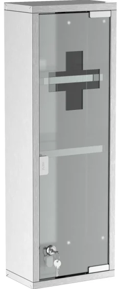 Medizinschrank silber Polypropylen B/H/L: ca. 12x20x58 cm