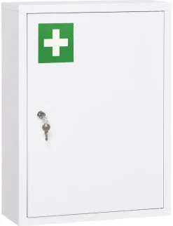 Medizinschrank weiß Edelstahl B/H/L: ca. 15x40x53,5 cm