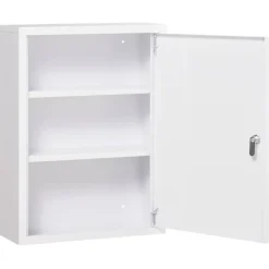 Medizinschrank weiß Edelstahl B/H/L: ca. 15x40x53,5 cm